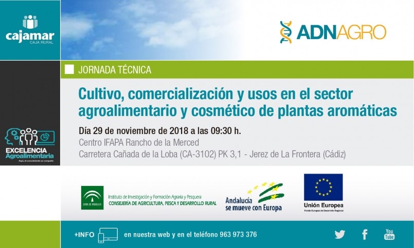 Jerez de La Frontera (Cádiz) - Cultivo, comercialización y usos en el sector agroalimentario y cosmético de plantas aromáticas