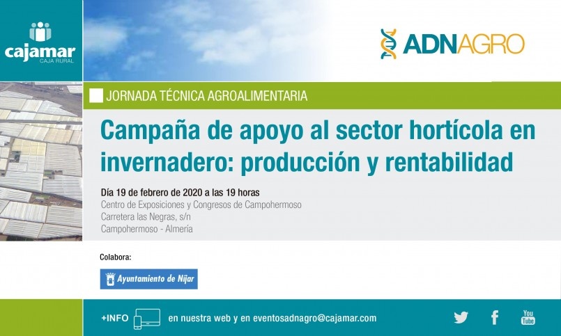 Campohermoso (Almería) - Campaña de apoyo al sector hortícola en invernadero: producción y rentabilidad