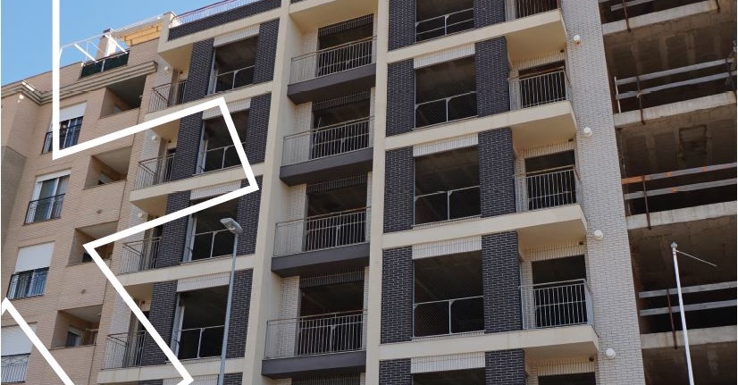 Fachada de Nueva promoción en Burriana - Venta sobre plano