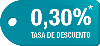 tasa de descuento de 0coma30